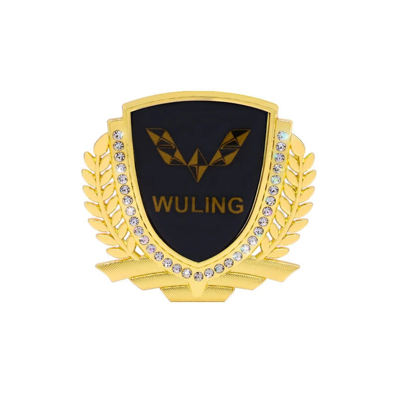 3D Wheat Ear Diamond Metal Creative Car Sticker