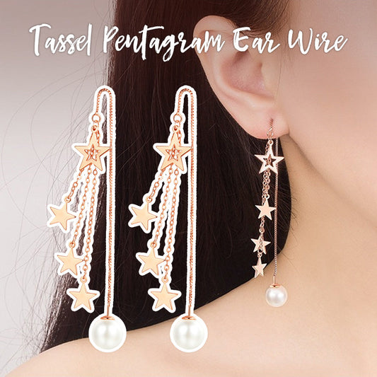 Tassel Pentagram Ear Wire