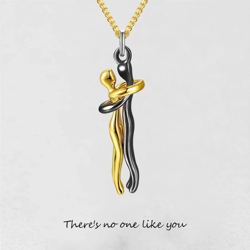 Men And Woman Embrace Clavicle Chain Necklace