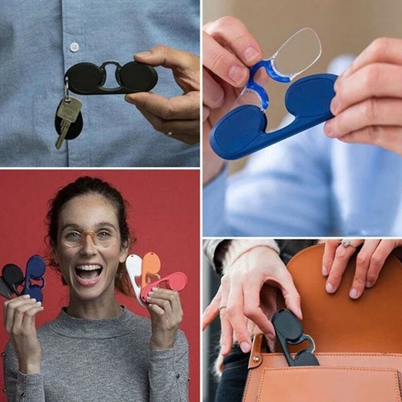 Portable Mini Nose Clip Reading Glasses