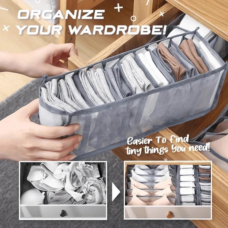 Drawer type separator basket for trousers and clothes storage box