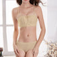 Women Bandeau Lace Front Drawstring Bra