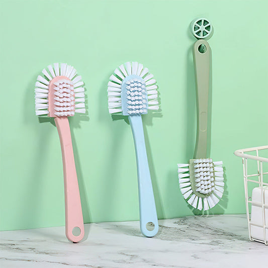 Multifunction Five-Sided Shoe Brush with Long Handle