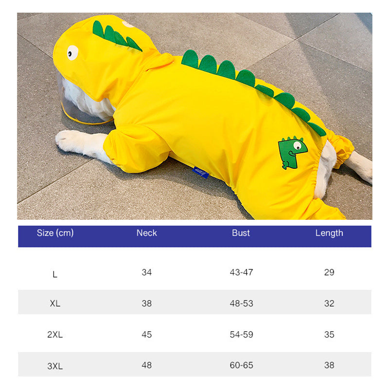 Pet Dog Rainproof Dinosaur Boxer Coat