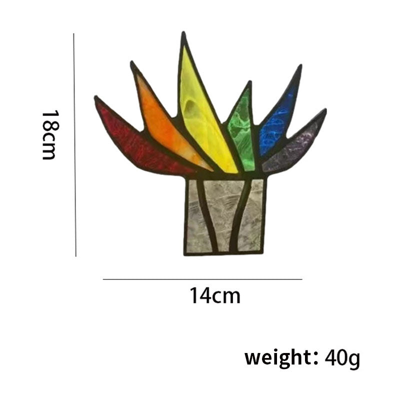 Stained Agave Plant Flower Pot Ornament