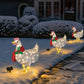 Christmas Pre-Sale Light-Up Chicken with Scarf Holiday Decoration