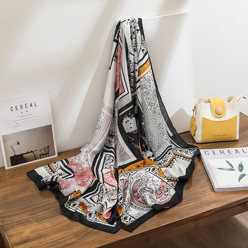 Silk Scarf Women Chiffon Shawl