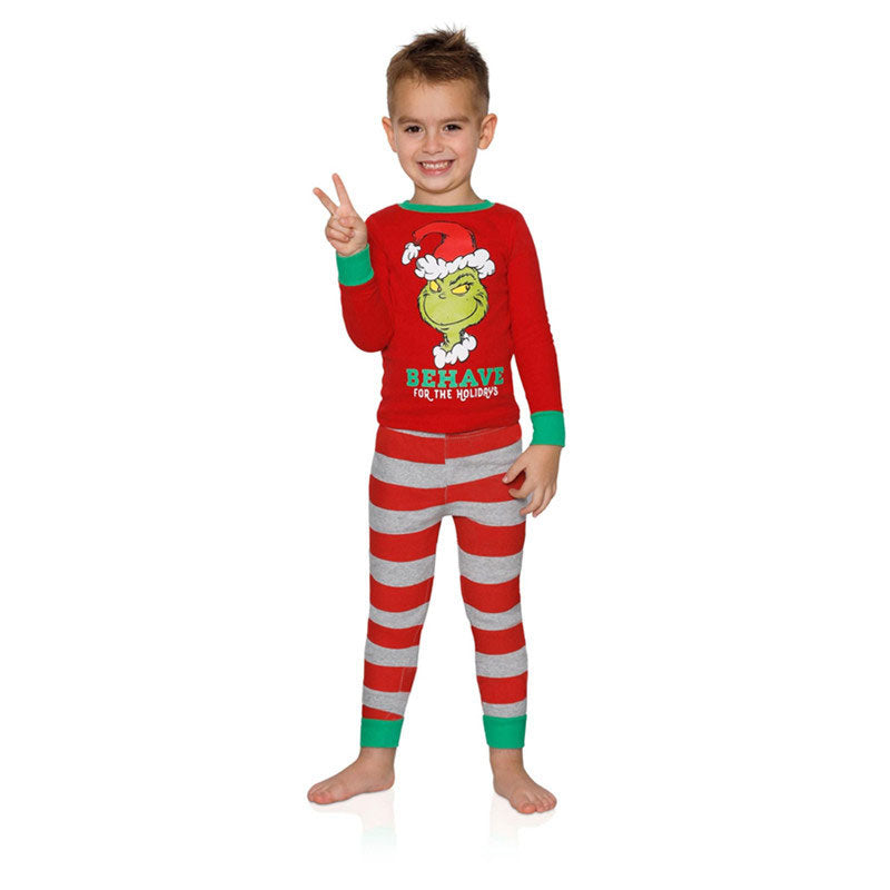 The Grinch Green Hair Monster Christmas Family Pajamas Sets