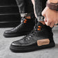 Men Letter Patch Lace-up Front Boots