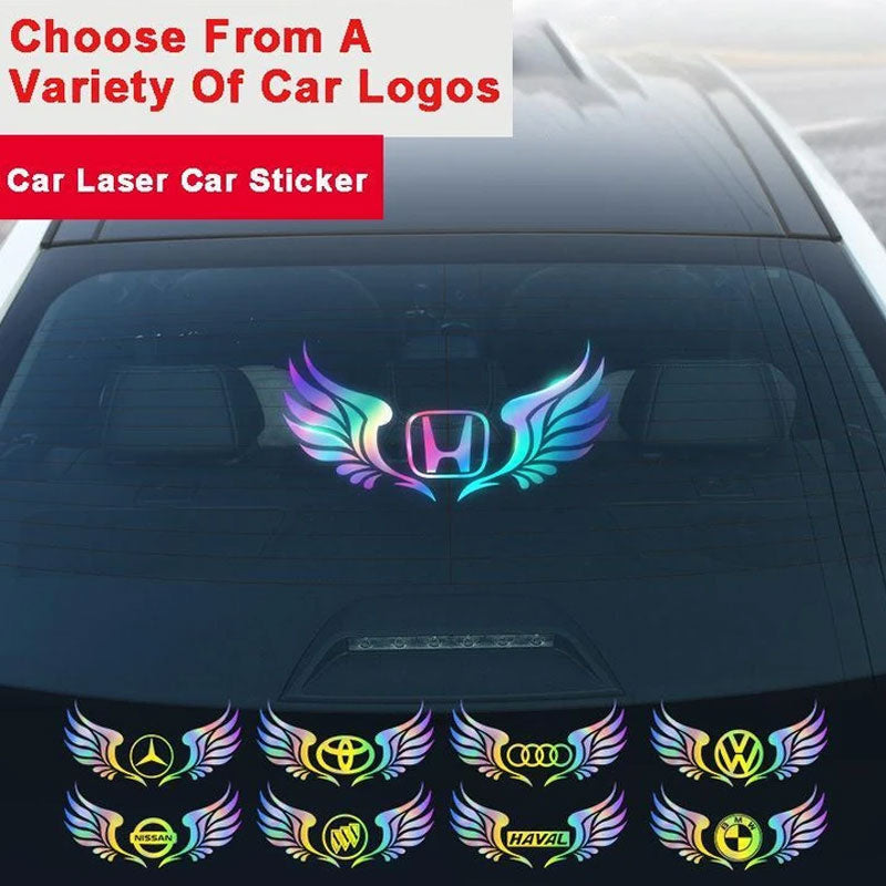 3D Angel Wings Colorful Laser Car Sticker（2PCS）