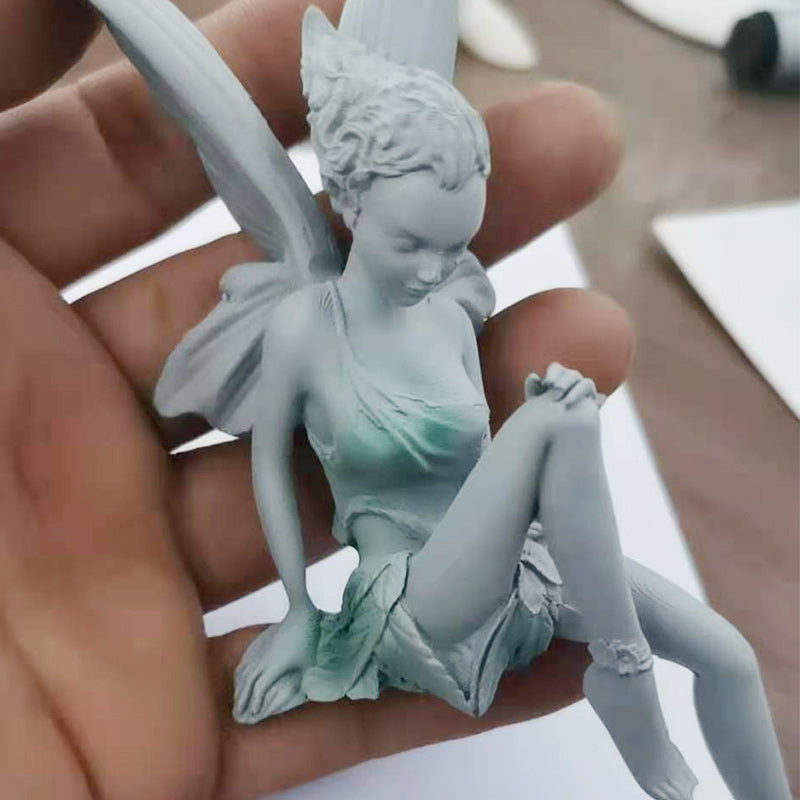 Sitting Fairy Statue for Garden