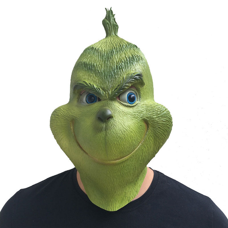 Christmas Freak Grinch Green Hairy Monster Latex Mask