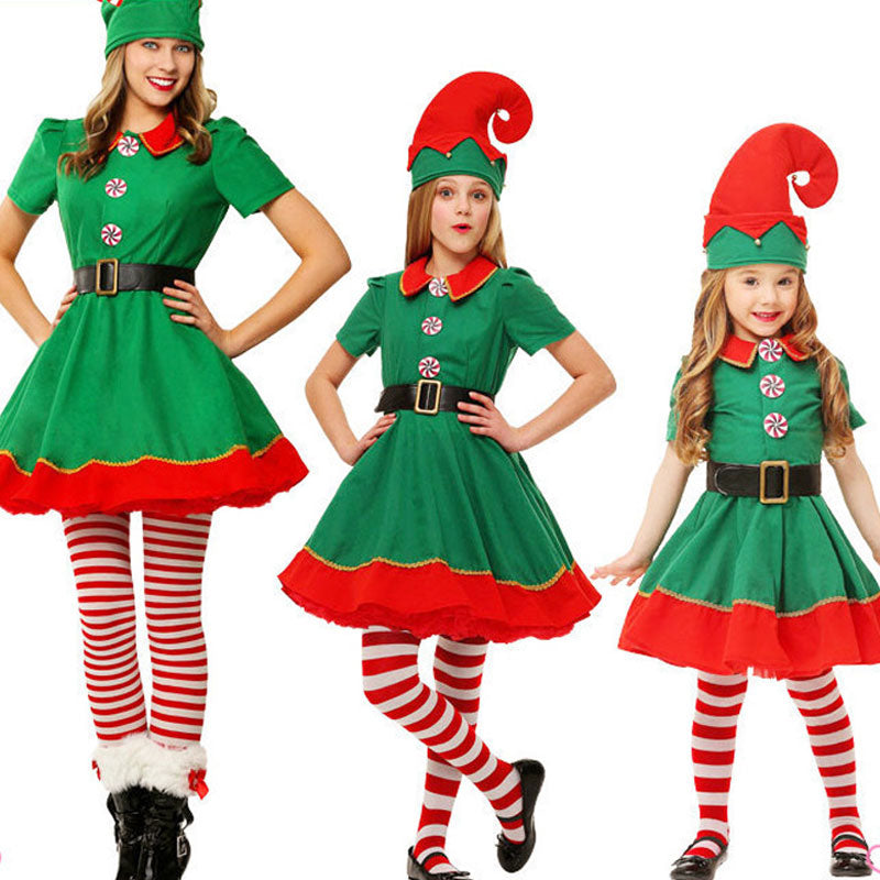 Christmas Parent-child Dress Up, Christmas Elf Dress Up
