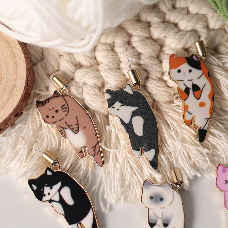 Tegneserie Katt Nål Tråder/Mini cartoon kitten manual threading artifact