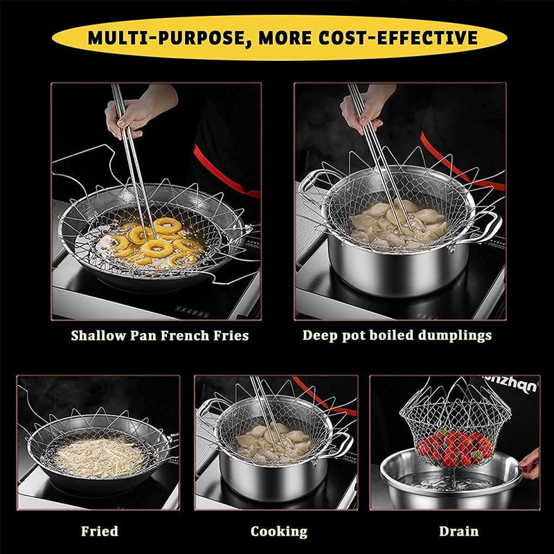 Stainless Steel Telescopic Frying Basket