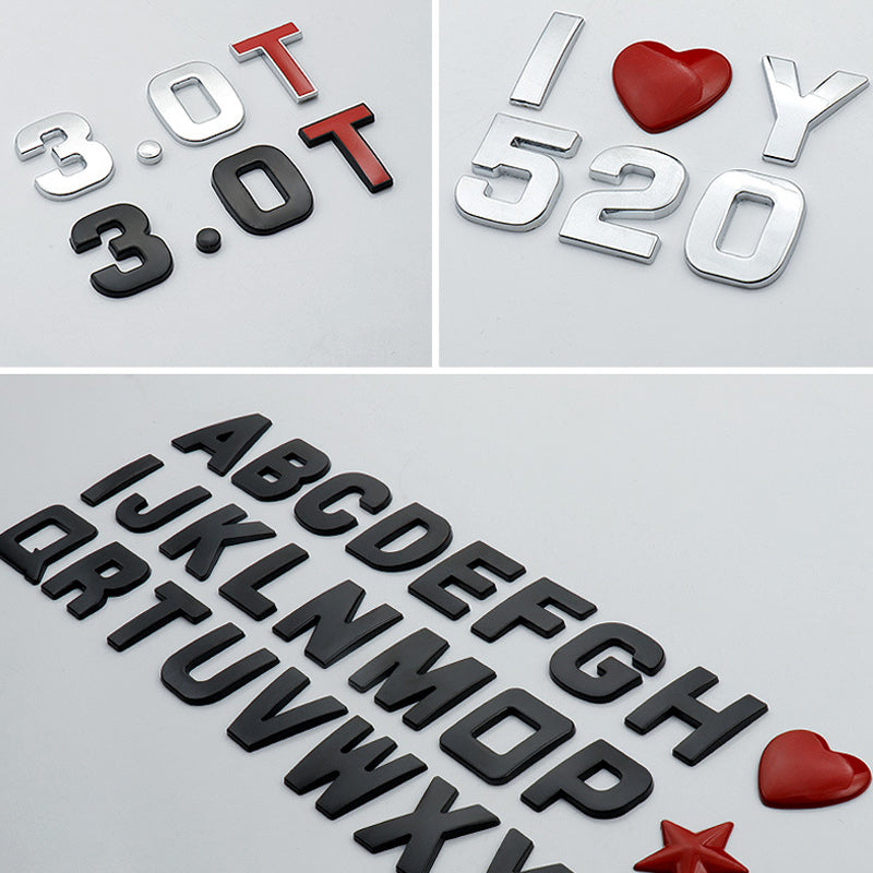 Car English Alphabet Stickers