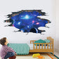 Creative 3D Blue Cosmic Galaxy Wall Sticker
