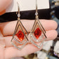 Rhombus Sapphire Earrings