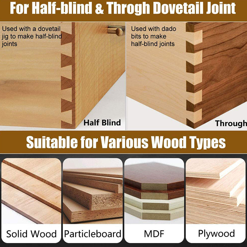 8mm Dovetail Router Bits Set (5pcs)