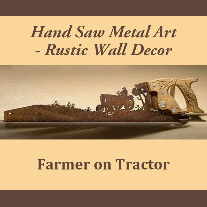🤓father's Day Unique Gift🎁Hand Saw Metal Art - Rustic Wall Decor