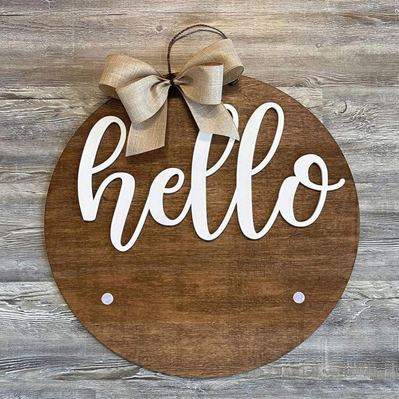 Welcome Sign in Front for Door