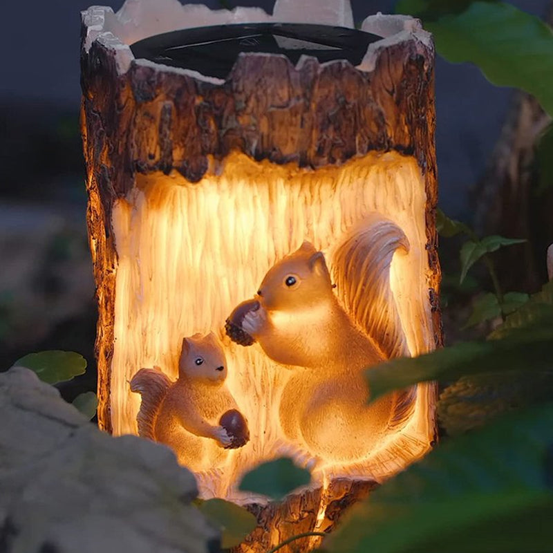 Squirrel Figurine Gift Solar Lamp