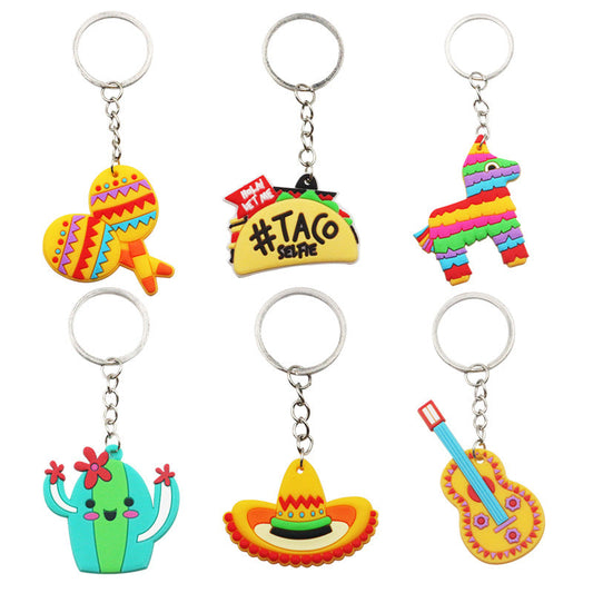 Mexican Style PVC Key Chain
