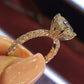 New Flash Diamond Round Princess Ring