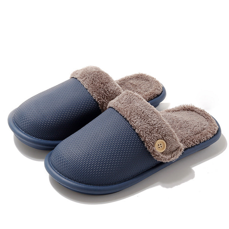 Cotton Slippers for Men Autumn and Winter Indoor Removable