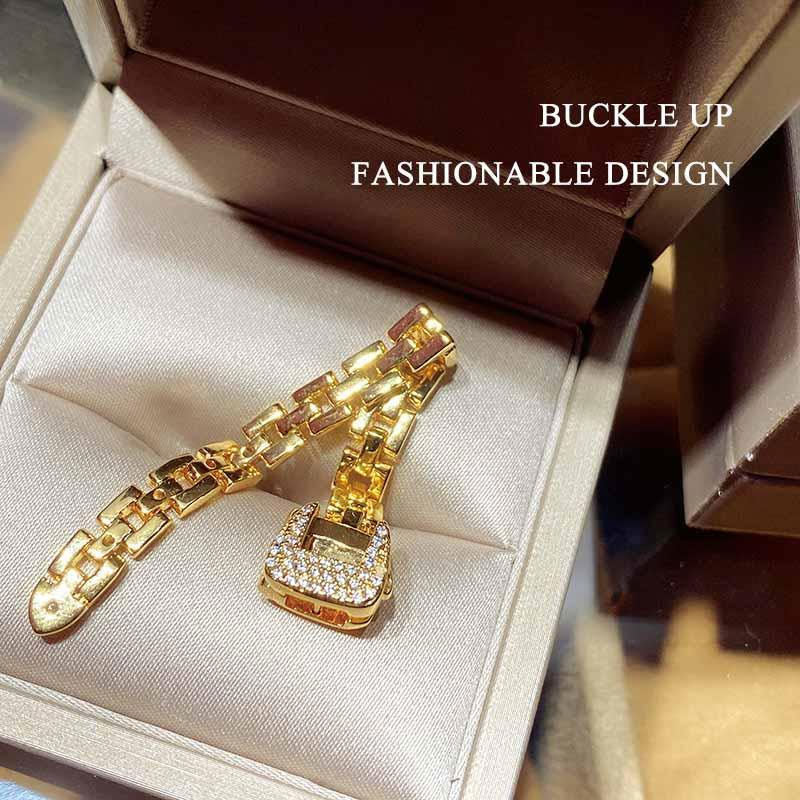 Sterling Silver Strap Buckle Ring