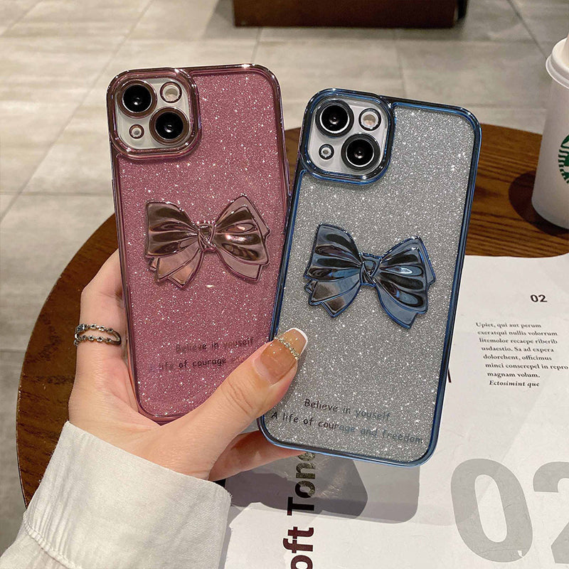 Electroplating Three-dimensional Bow Mobile Phone Case