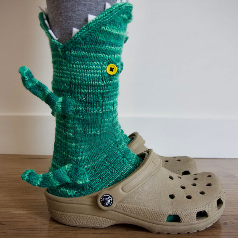 Knitted Crocodile Socks