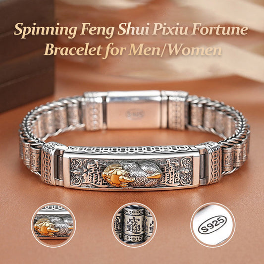Spinning Feng Shui Pixiu Fortune Bracelet for Men/Women