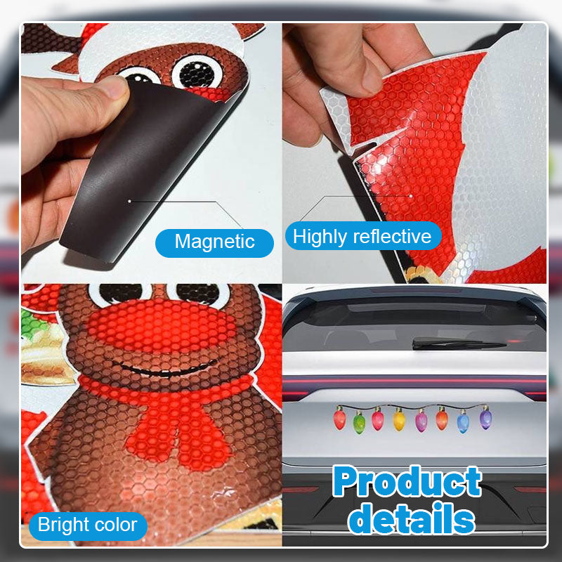 Christmas Honeycomb Reflective Magnetic Stickers
