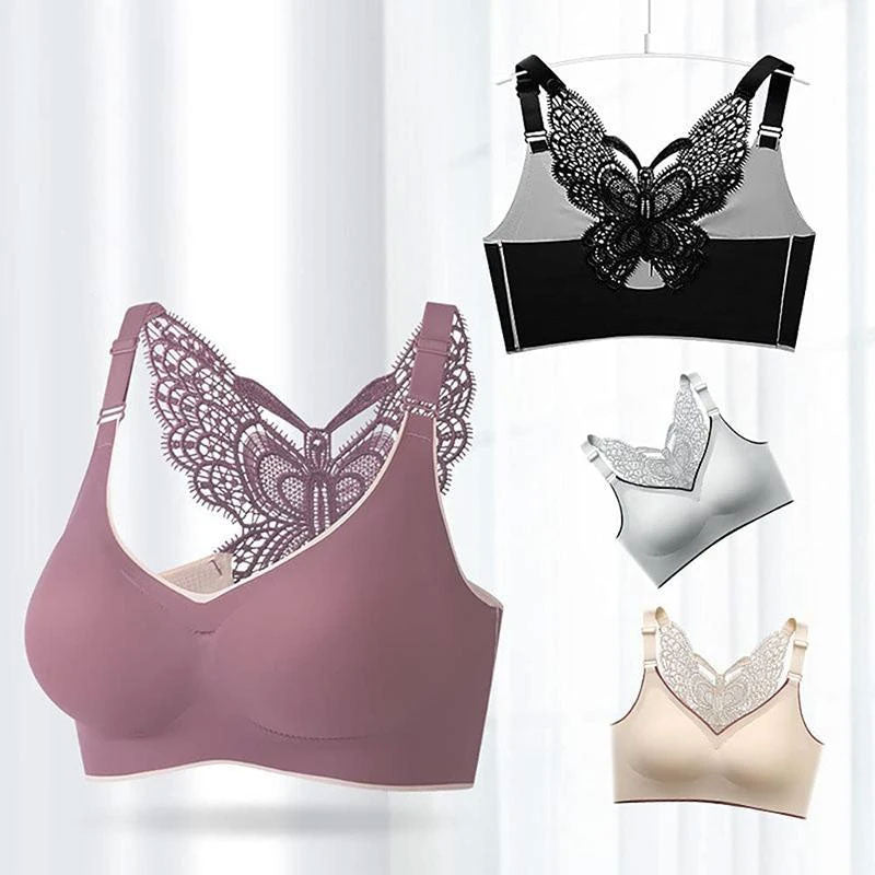 Butterfly Embroidery Wirefree Bra