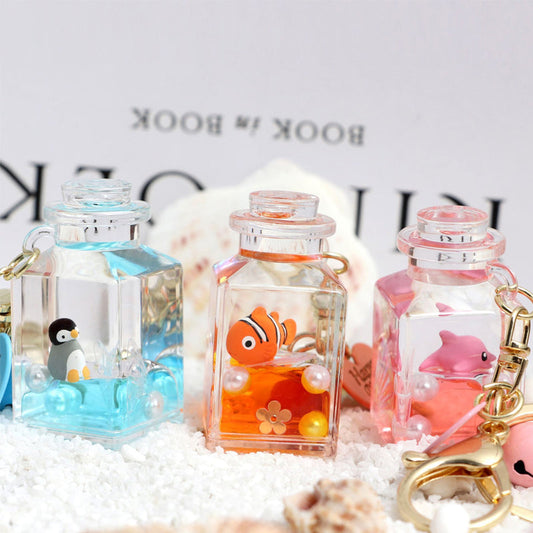 Floating Little Goldfish Keychain