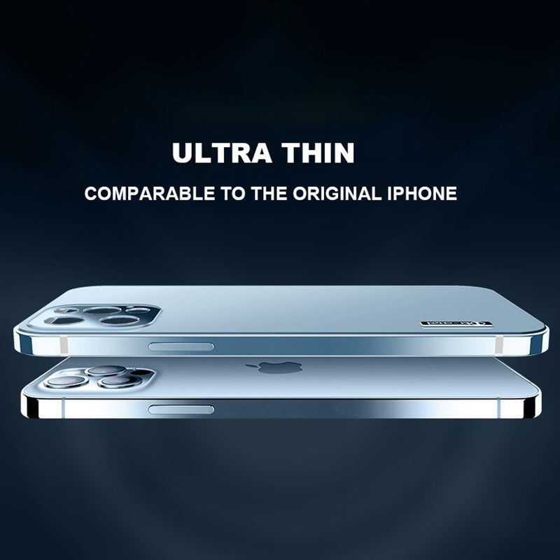 Stainless Steel Frame Matte Case Cover For IPhone