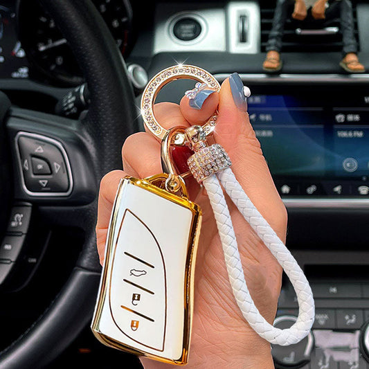 Lexus Car Key Case Rhinestones Keychain