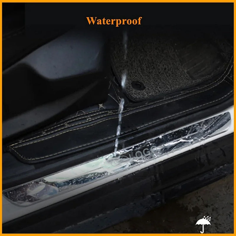 Customized illuminated car door sill strips