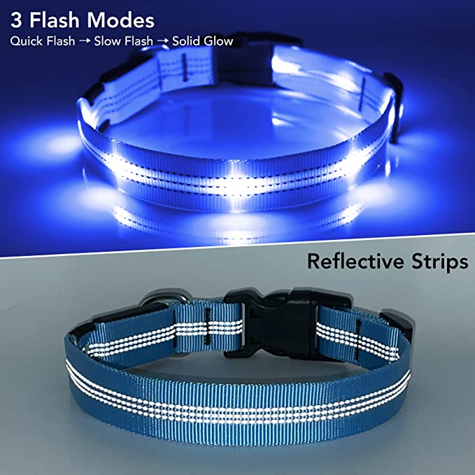USB Rechargeable Glowing Pet Safety Collar