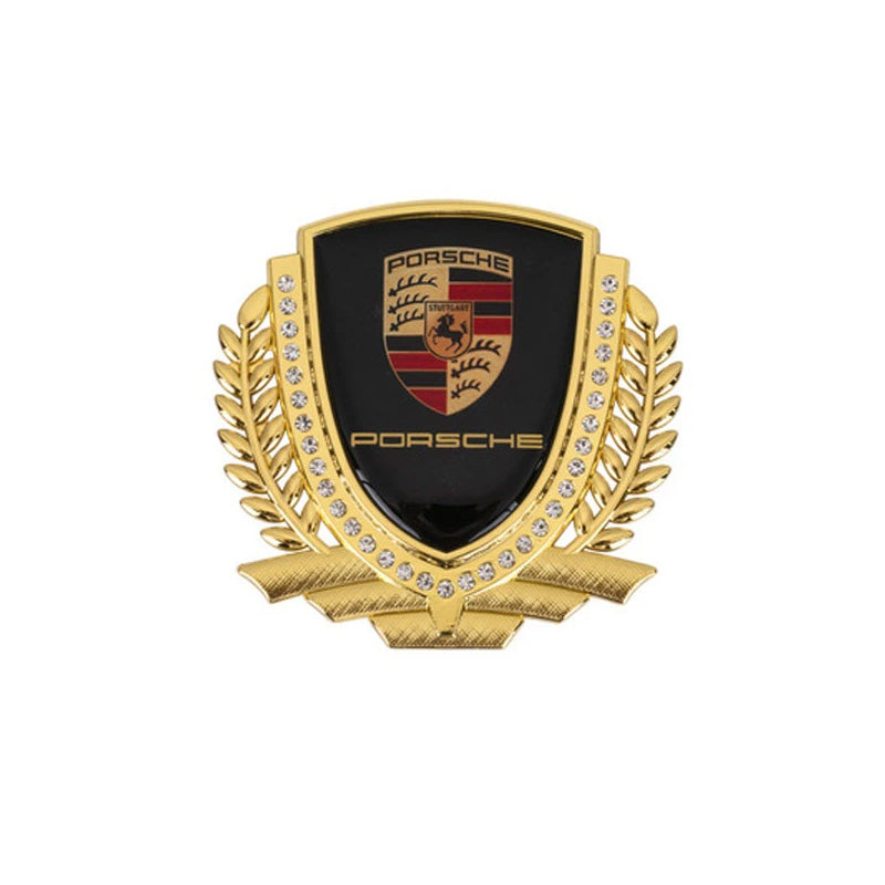 3D Wheat Ear Diamond Metal Creative Car Sticker