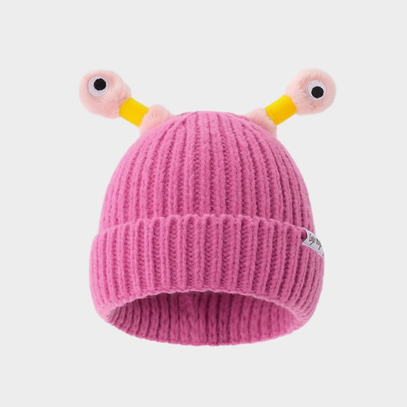 🔥Winter Parent-Child Cute Glowing Little Monster Knit Hat/Cute glowing little monster knitted hat