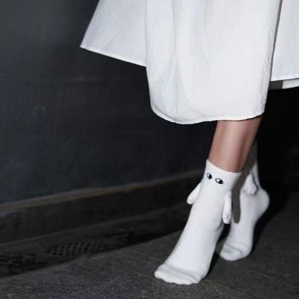 Magnetic Suction Hand Couple Socks Cartoon Cute Breathable Comfortable Socks Women Holding Hands Socks