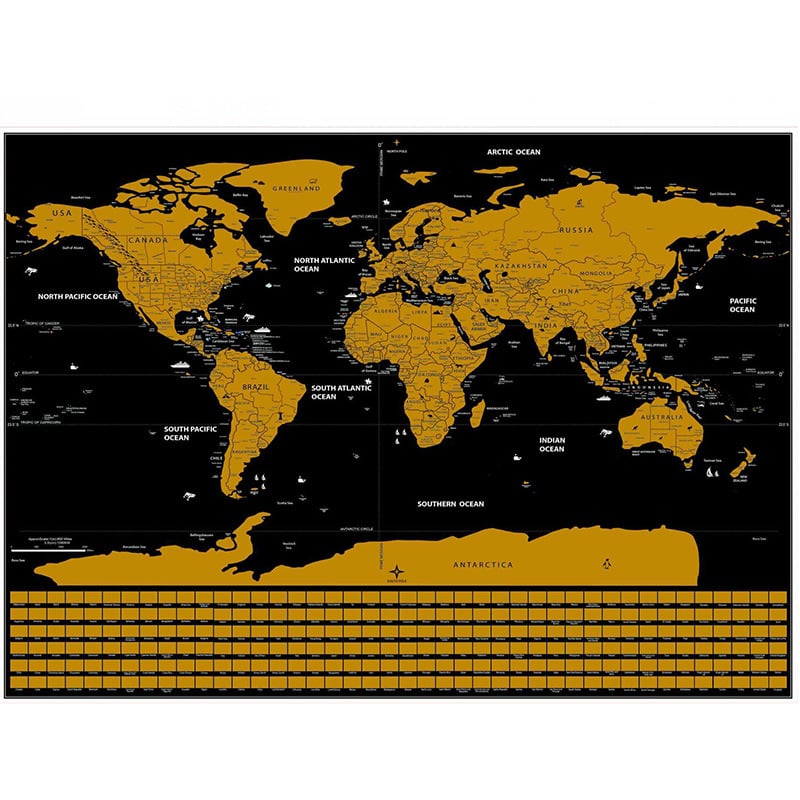 Scratch Map of the World
