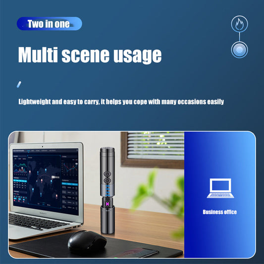 Portable Compact Double Arc Metal Lighter Men Razor