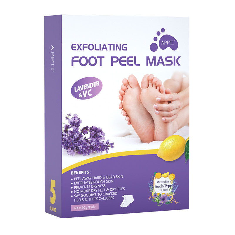 Lavender Foot Mask Exfoliates And Exfoliates Lavender Foot Mask