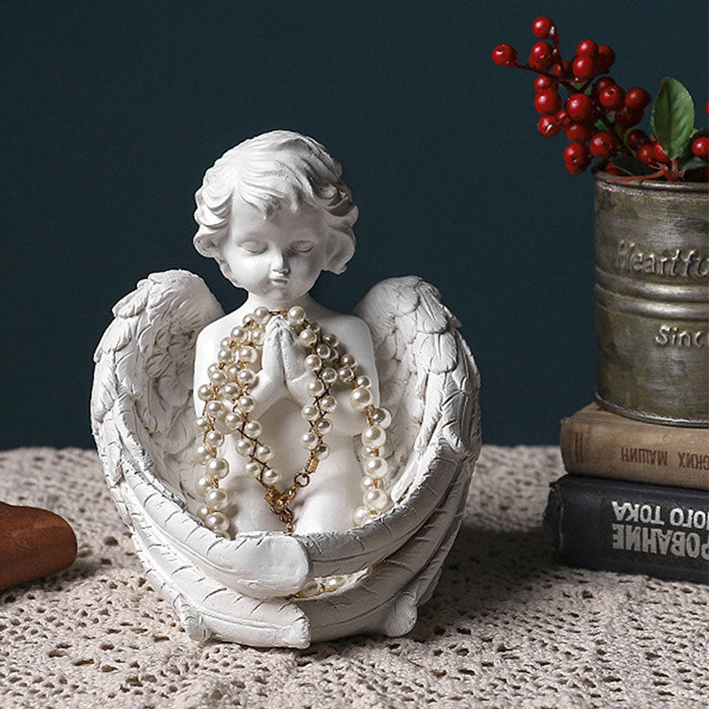 Angel Candlestick Resin Decoration