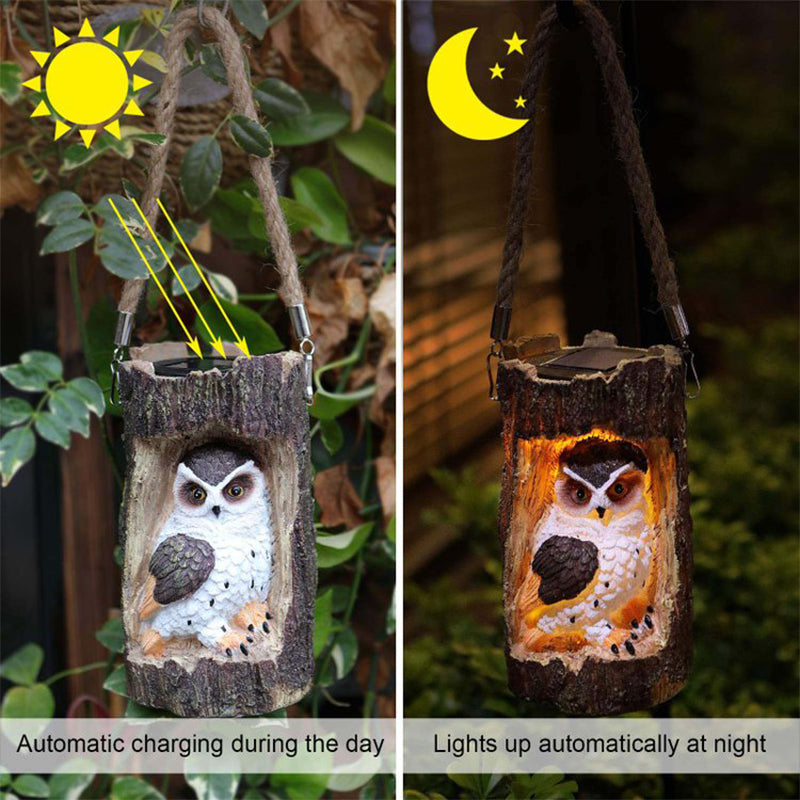 Owl Solar Hanging Lantern