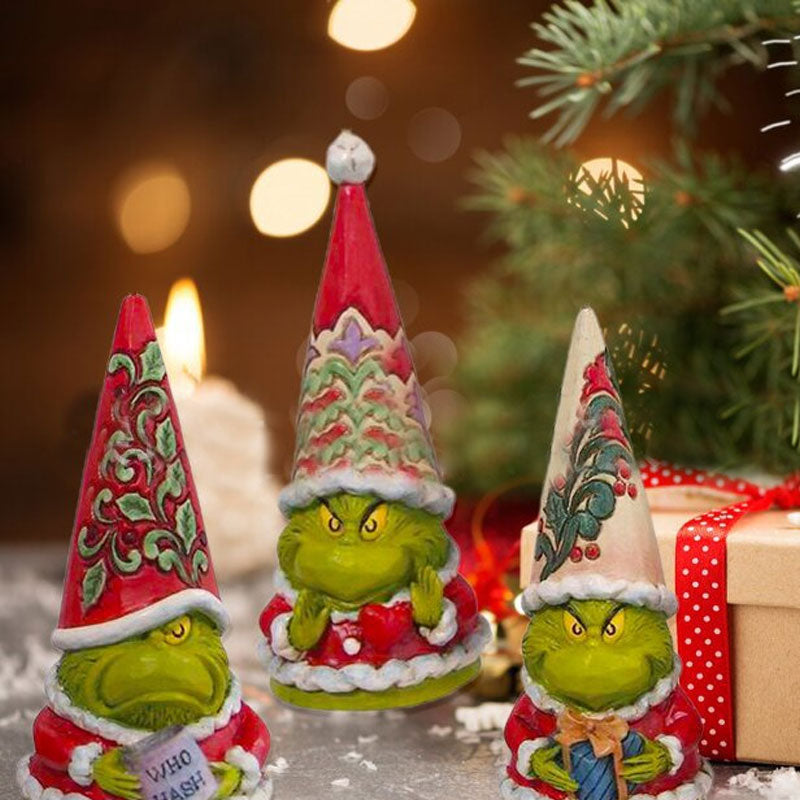 Grinch Gnome with Large Heart
