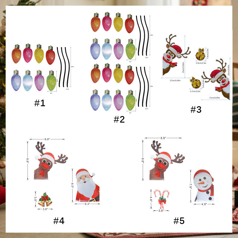 Christmas Honeycomb Reflective Magnetic Stickers